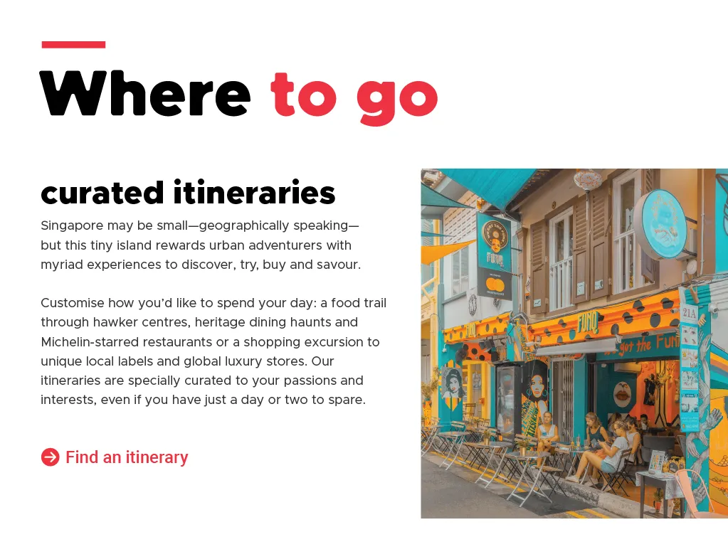 Curated Singapore itineraries